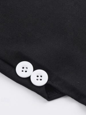 Casual Regular Fit Plain Elastic Waist Full Length Culottes - Image 9