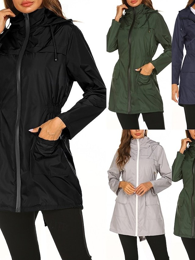 Casual Regular Fit Plain Hooded Long Sleeve Jacket - Image 1