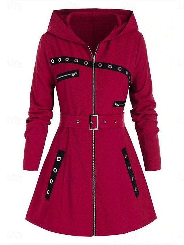 Casual Regular Fit Plain Hooded Long Sleeve Jacket - Image 2