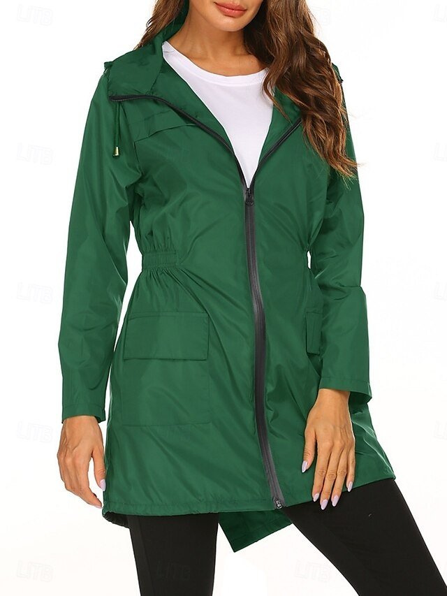 Casual Regular Fit Plain Hooded Long Sleeve Jacket - Image 2