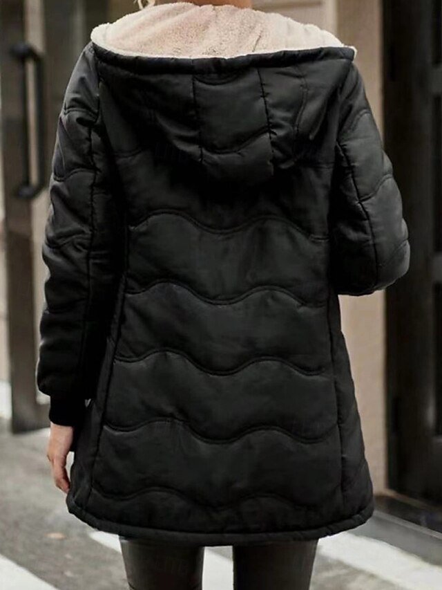 Casual Regular Fit Plain Hoodie Long Sleeve Zipper Fleece Jacket - Image 2