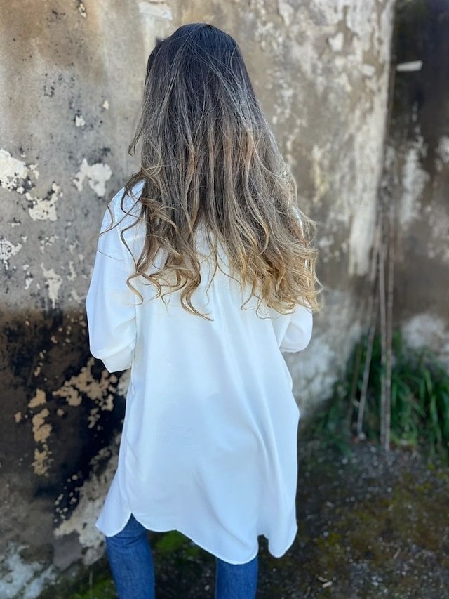 Casual Regular Fit Plain Lapel Long Sleeve Long Jacket - Image 2