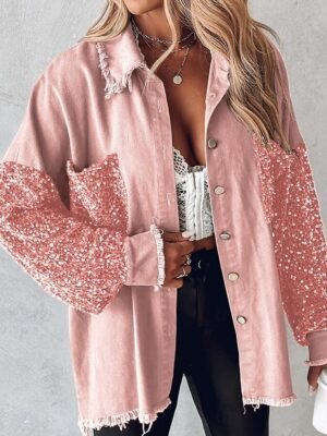 Casual Regular Fit Plain Lapel Long Sleeve Jacket - Image 5