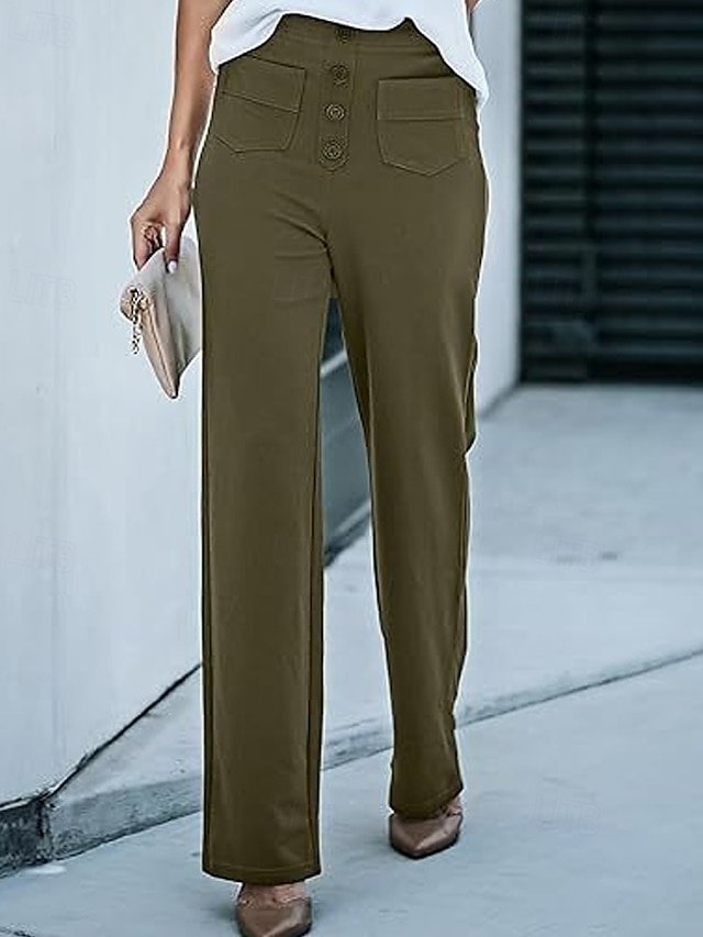 Casual Regular Fit Plain Mid Rise Full Length Trousers - Image 1