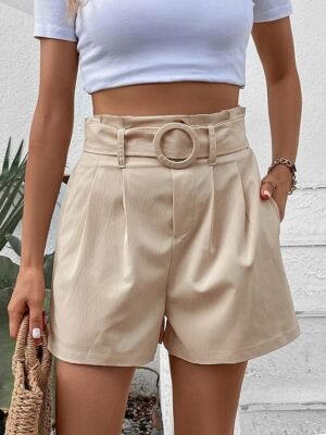 Casual Regular Fit Plain Mid-Rise Short Shorts - Image 5