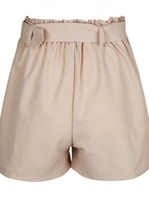 Casual Regular Fit Plain Mid-Rise Short Shorts - Image 9