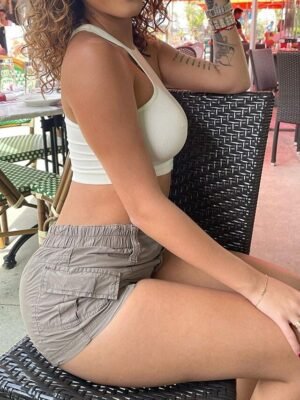 Casual Regular Fit Plain Mid Waist Multiple Pockets Comfort Micro-elastic Grey Shorts - Image 4