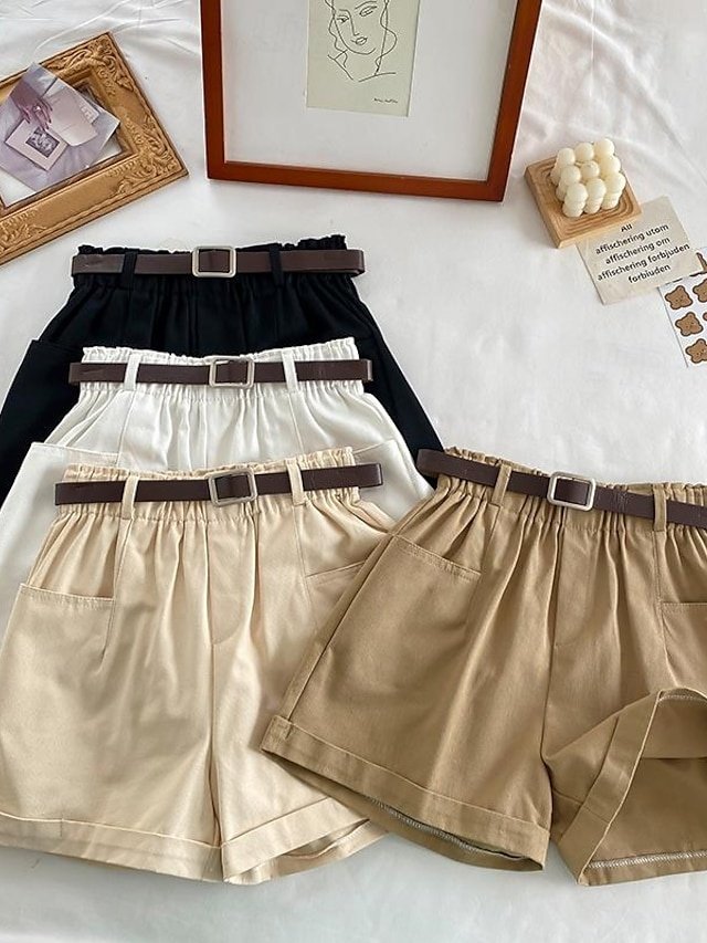 Casual Regular Fit Plain Side Pocket Mid-Rise Shorts - Image 2