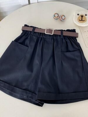 Casual Regular Fit Plain Side Pocket Mid-Rise Shorts - Image 6