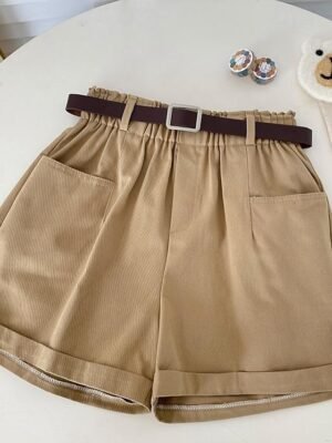 Casual Regular Fit Plain Side Pocket Mid-Rise Shorts - Image 7