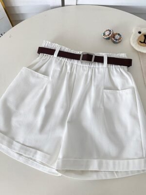 Casual Regular Fit Plain Side Pocket Mid-Rise Shorts - Image 8