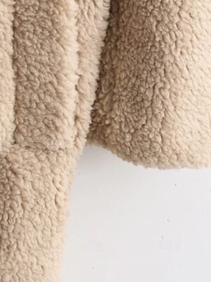 Casual Regular Fit Plain Turndown Long Sleeve Long Coat - Image 10