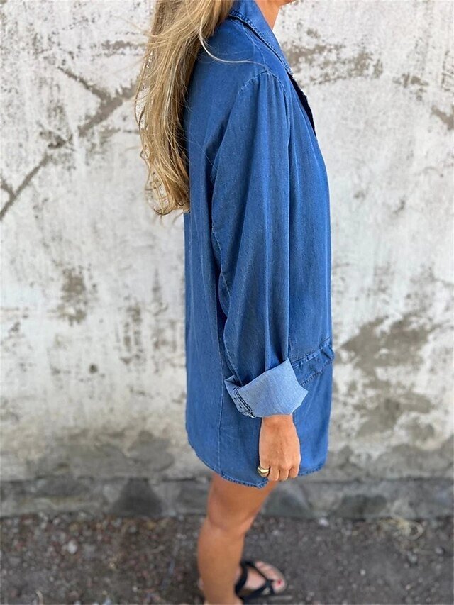 Casual Regular Fit Plain Turndown Long Sleeve Jacket - Image 2