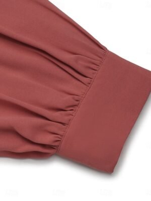 Casual Regular Fit Plain Turndown Long Sleeve Shirt Jacket - Image 7