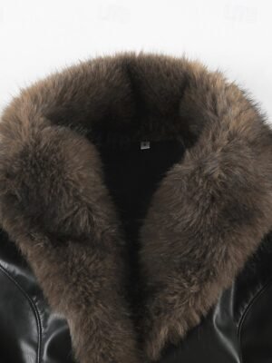 Casual Regular Fit Plain Turndown Long Sleeve Jacket - Image 8