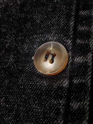 Casual Regular Fit Plain V Neck Button Short Sleeve Mini Denim Dress - Image 9