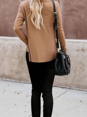 Casual Regular Fit Plain V Neck Long Sleeve Jacket - Image 5