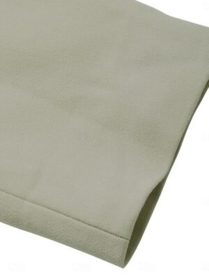 Casual Regular Fit Plain V Neck Long Sleeve Short Jacket - Image 8