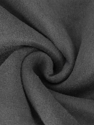 Casual Regular Fit Plain Zipper Long Sleeve Long Fleece Jacket - Image 4