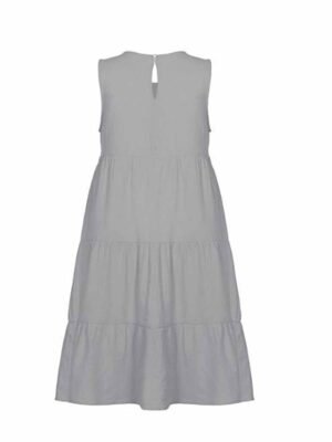 Casual Regular Fit Pure Colour Crew Neck Short Sleeve Mini Dress - Image 11