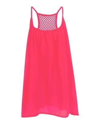 Casual Regular Fit Pure Colour Strap Sleeveless Mini Dress - Image 2