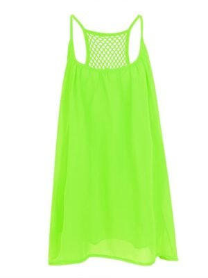 Casual Regular Fit Pure Colour Strap Sleeveless Mini Dress - Image 4