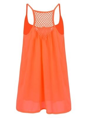 Casual Regular Fit Pure Colour Strap Sleeveless Mini Dress - Image 7