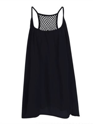 Casual Regular Fit Pure Colour Strap Sleeveless Mini Dress - Image 8