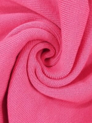 Casual Regular Fit Pure Colour V Neck Lace-Up Split Long Sleeve Knitted Sweater Dress - Image 2