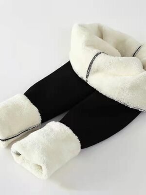 Casual Regular Fit Solid Colour Full Length Fleece Trousers - Image 3