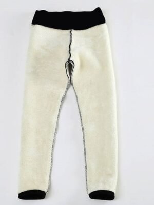 Casual Regular Fit Solid Colour Full Length Fleece Trousers - Image 5