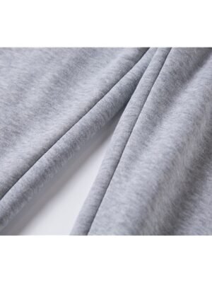 Casual Regular Fit Solid Colour Hooded Long Sleeve Tracksuit Set - Image 7