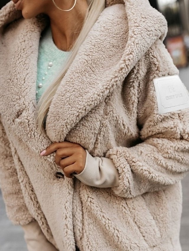 Casual Regular Fit Solid Colour Long Sleeve Winter Coat - Image 1