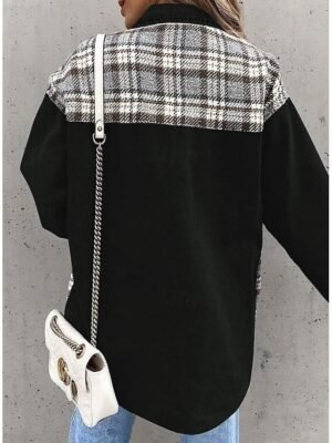 Casual Regular Fit Solid Colour Zipper Long Sleeve Jacket - Image 1