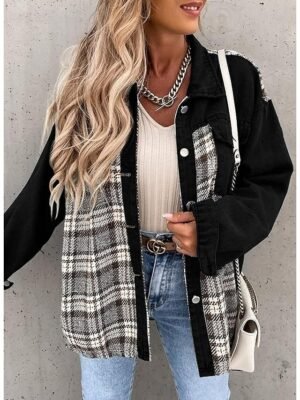 Casual Regular Fit Solid Colour Zipper Long Sleeve Jacket - Image 3