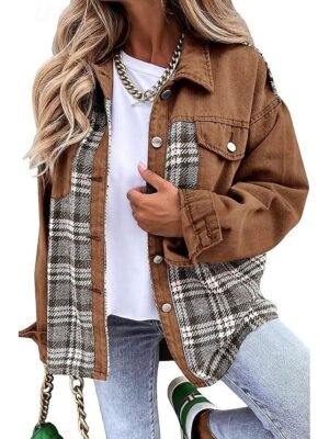 Casual Regular Fit Solid Colour Zipper Long Sleeve Jacket - Image 4