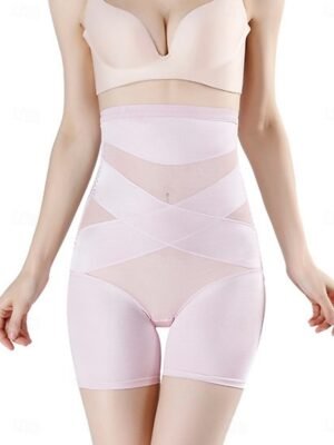 Casual Regular Fit Solid High Waist Elastic Shorts - Image 4