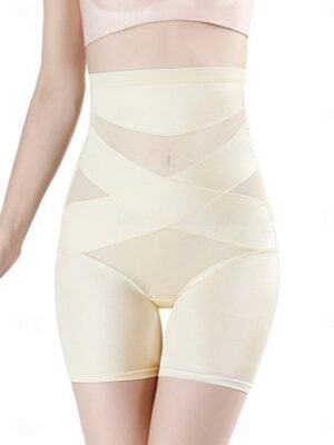 Casual Regular Fit Solid High Waist Elastic Shorts - Image 5