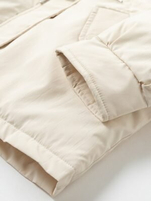 Casual Regular Fit Solid Hoodie Long Sleeve Winter Parka - Image 9