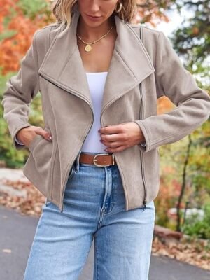 Casual Regular Fit Solid Lapel Long Sleeve Jacket - Image 13