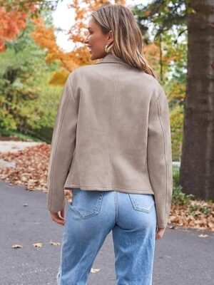 Casual Regular Fit Solid Lapel Long Sleeve Jacket - Image 14