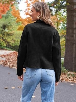 Casual Regular Fit Solid Lapel Long Sleeve Jacket - Image 2