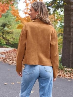 Casual Regular Fit Solid Lapel Long Sleeve Jacket - Image 8