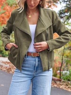 Casual Regular Fit Solid Lapel Long Sleeve Jacket - Image 9