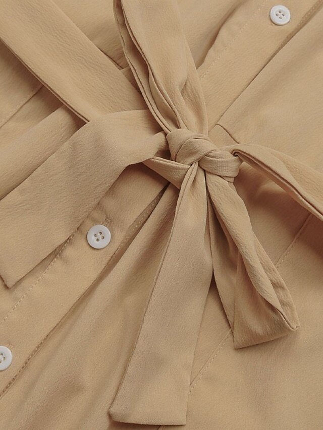 Casual Regular Fit Solid Shirt Collar Short Sleeve Romper - Image 8