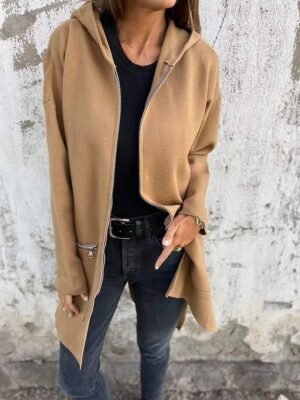 Casual Regular Fit Solid Turndown Long Sleeve Jacket - Image 1