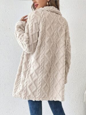 Casual Regular Fit Solid Turndown Long Sleeve Jacket - Image 4