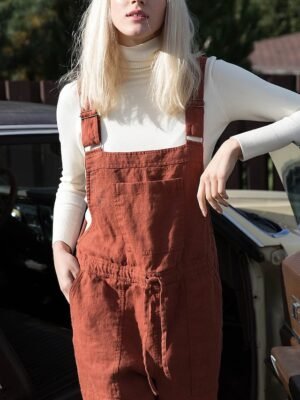 Casual Regular Fit Solid U Neck Sleeveless Wide-Leg Summer Jumpsuit - Image 3