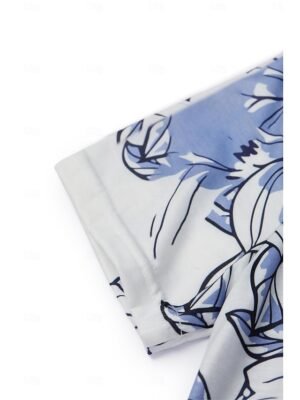 Casual Regular Floral Round Neck Short Sleeve Top - Image 7