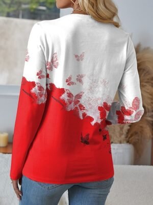 Casual Regular Floral Round Neck Short Sleeve Summer T-Shirt - Image 9